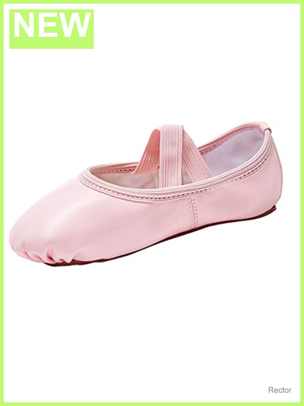 Girls Soft Leather Ballet Dance Slippers Slip-On Flat Shoes